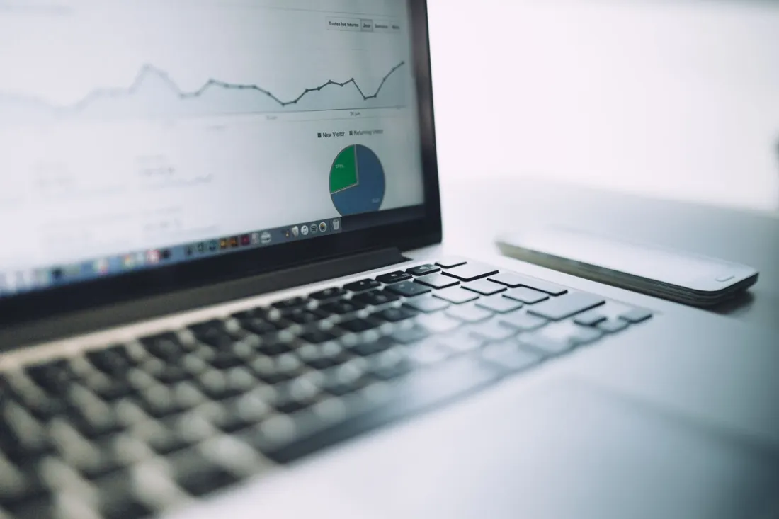 Analytics dashboard displaying structured business data